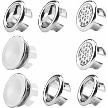 Art Basin Sink Basin Trim For Ceramic Bathroom Vanity Sink, High Quality Copper Overflow Cover Brass Insert In Hole Round Caps, Easy Install No Tools