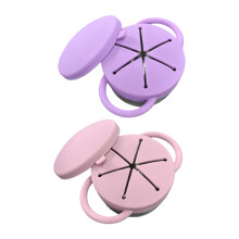 Lot de 2 bols à snacks en acier inoxydable avec couvercle-pp