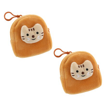 Miniature Plush Organizer Bag for Money Keys-schoolbag kitten