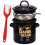 Enamel Bacons Grease Keeper Container with-Black Filter scraper 1