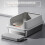 Ventilated Semi Enclosed Stainless-light gray 50CM 15CM basin 6