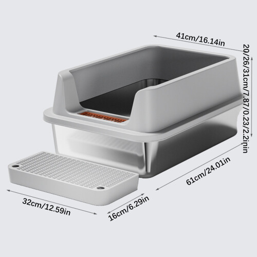 Ventilated Semi Enclosed Stainless-light gray 50CM 15CM basin 2