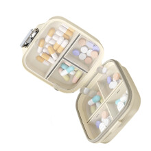 Small Size Pills Case Holds Multiple-cream white small