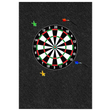 Dartboard Wall Protector Black Felt 36'H x 25'W Dart Accessories