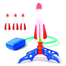 Schaumstoffraketenwerfer für Kinder, mit Blinklichtern, sicherem Design und robusten Materialien, für drinnen und draußen geeignet.