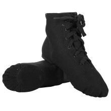 Chaussures de jazz pour femmes, bottines de danse à doublure en coton respirant, légères et flexibles, semelle en toile et caoutchouc résistante,