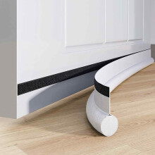 Energieffektiv dørtrækstopper, støjreducerende glider på alle gulvtyper til dør op til 96 cm, 2 stk.