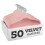Thin Design Velvety Clothes Hanger With Nonslip Feature-Pink 1