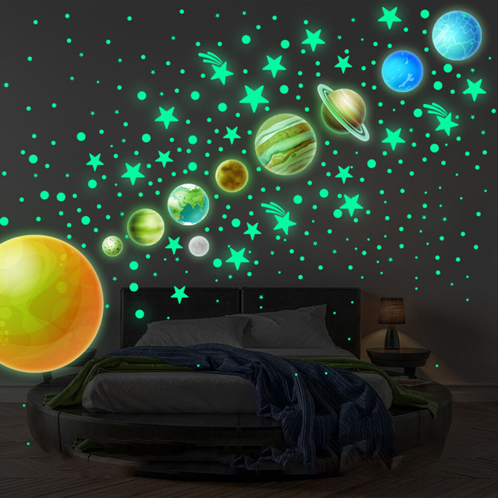Realistic Star Shaped Glow In The Stickers, Bright And Lasting For A High Quality Pvc Nighttime Journey, Non-Toxic Self-Adhesive Decals For A War Dark