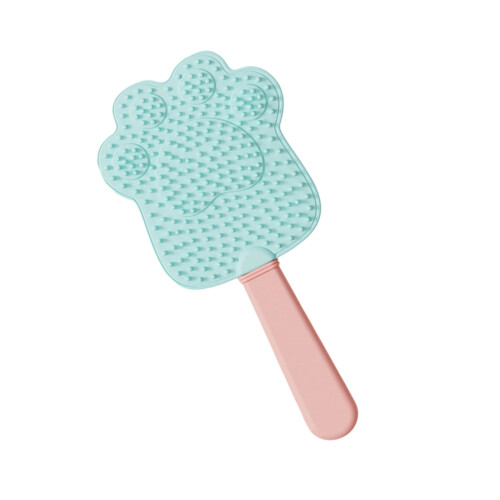 Brosse de toilettage double face pour animaux de-rose bleu