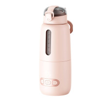 Portable Milk Warmer 300ml Electric Kettle with Precise Temperature Control for Baby Formula Travel Outdoor Pink