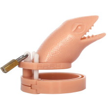 Chastity Device For Men, Comfortable Plastic Cock Cage, Breathable Penis Cage, 5 Size Rings, Flesh Color