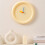 Stylish Cream Bubble Clock Battery Operated Quiet Table-Yellow 7