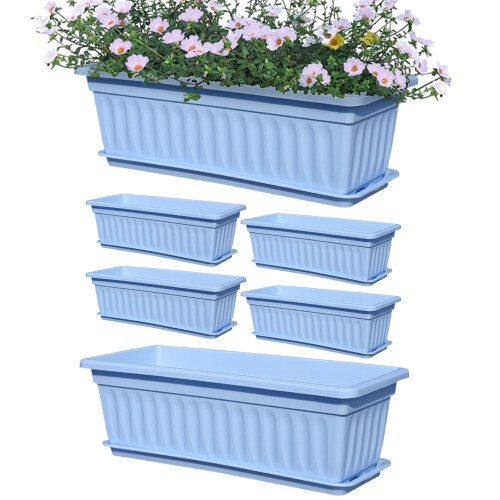 Window box planter, window flower boxes outdoors  6X weatherproof container