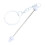 10Pcs Metal Beadable Keyring Charm Beading Keychain-White 1