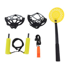 Picaretas de gelo de emergência, com cabos de plástico de alta visibilidade para transporte seguro, espetos retráteis para pesca no gelo, para
