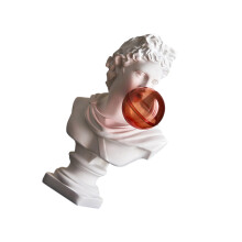 Captivating Resins Sculpture of Greek Blowing Bubble-S A