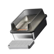 Hygienic Stainless Steel Cats-Transparent black 50CM 15CM basin