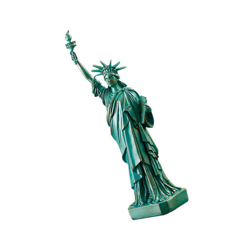 Handcrafteds Mini Statue des Libertés 12 pouces avec-l'or vert