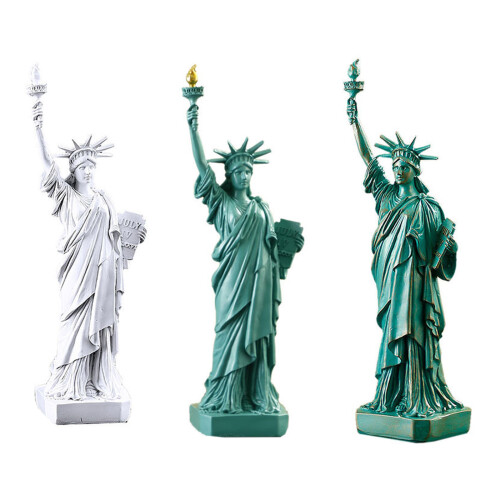 Handcrafteds Mini Statue des Libertés 12 pouces avec-l'or vert 2