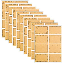 80Stück Etiketten zum Beschriften,Aufkleber zum Beschriften rechteckig Namensaufkleber Marmeladenaufkleber, Kraft Etiketten Aufkleber,