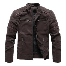 Leather Jacket Men's Motorcycle Jacket Breathable Y2K Pullover Black A8 Coffee XXL Ref: 7652