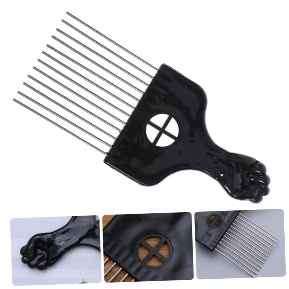 Unisex Wide Tooth Comb For Detangling Thick Curly Hair With Polished Teeth Plastic Handle Hairdressing Rake Brush