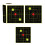 Splatter Targets, 6 Inch Splashes Fluorescent Yellow Stickers Ref: 1792 1