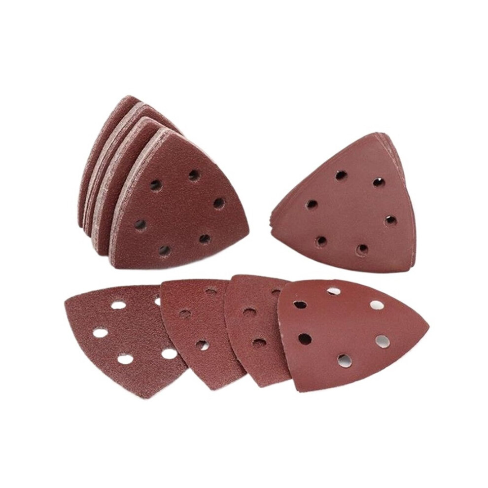 Sand Sheets Schleifen Polieren Pads, 100Pcs Dreieckige Schleifscheibe 90Mm Deltaschleifer Haken Schleife (Mix1 60240) 9365049120821