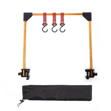 Outdoor Hanging Rack For Camping Gear Sturdy Aluminum Alloy Tripod Base Compact Structure Detachable Design Shock Absorbing Rope Versatile Hanger Long