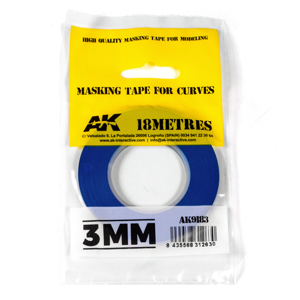 Ak Interactive Blue Ak9183 - Masking Tape For Curves 3Mm