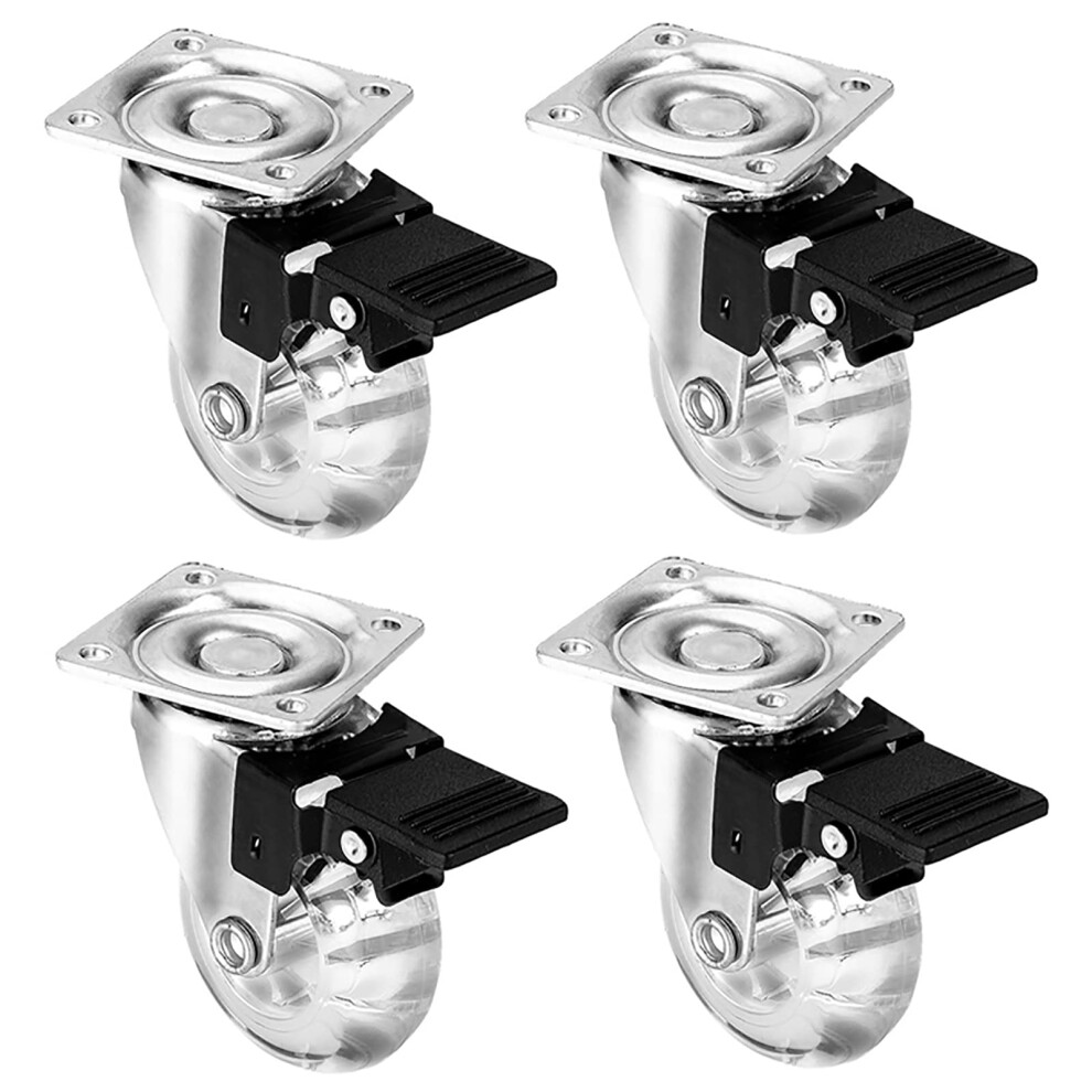 2 Inch Quiet Swivel Casters, 360 Polyurethane With Brakes, 30 Kg Capacity 9119770863164