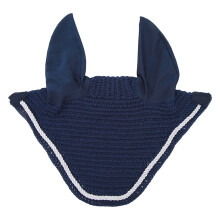 Komfortable Pferdeohrenhaube aus maschinenwaschbarem Stoff mit Muschelkante und kontrastierenden Kordeldetails