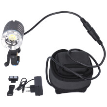 Fahrradlampe mit langer Akkulaufzeit, wasserdicht, superhelle LED-Fahrradscheinwerfer, wiederaufladbarer Akku, verstellbare Halterung, mehrere