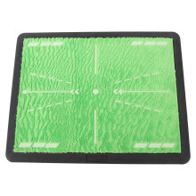Tapete de golfe para treino de swing, ideal para prática interna e externa, com feedback tátil em veludo para simular a trajetória do swing.