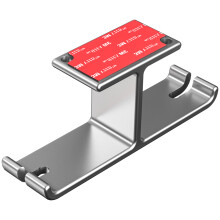 Suporte de mesa com gancho para fones de ouvido em alumínio, adesivo forte, design compacto, construção durável, suporta até 10 kg com parafusos.