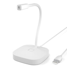 Microfoon met cardioïde richtingskarakteristiek, compact ontwerp, stille mute-schakelaar, ongevoelig voor elektromagnetische interferentie, voor