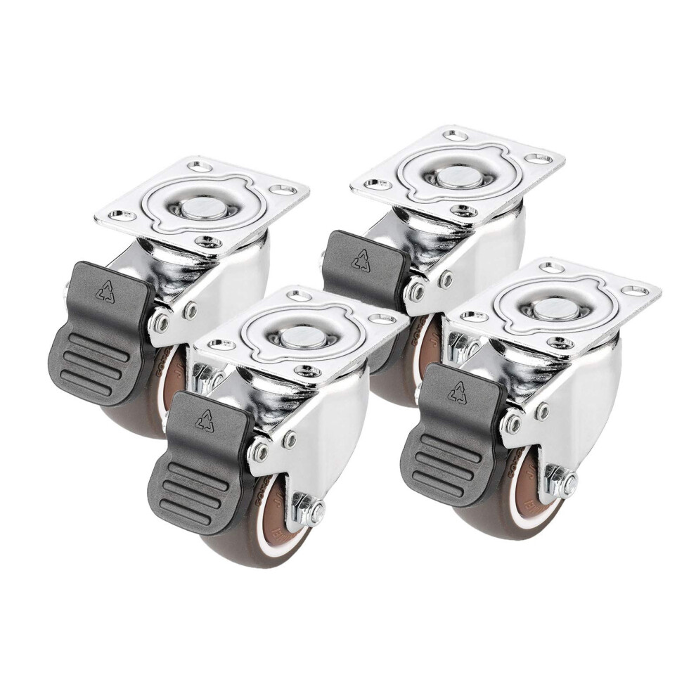 4 Faux Furniture Casters, Swivel With Brake, Highperformance, Ultraquiet, 1In 9365049120852