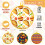 3er-Pack bunte Tortilla-Wärmer mit lustigen Designs für 4