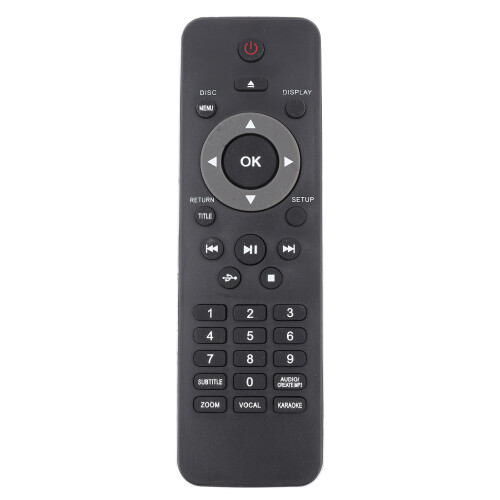 Télécommande de remplacement compatible avec les lecteurs DVD Philips, facile à utiliser grâce à ses gros boutons, sans programmation et de 1