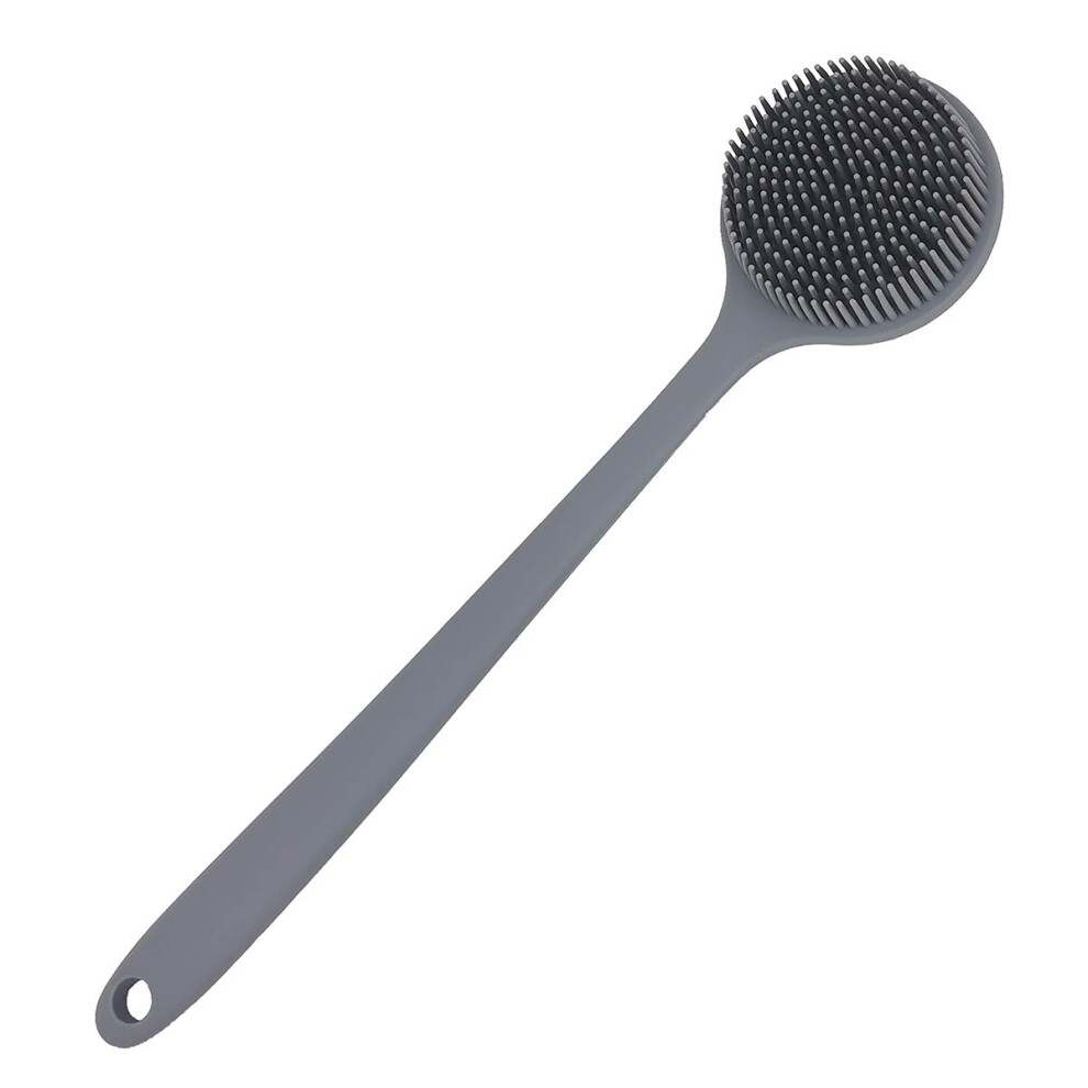 Ergonomically Designed Body Scrubber, Silicone Ensures Safe and Hypoallergenic Use, Long Handle for Unmatched Accessibility, Food Grade Silicone for S