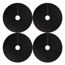 Tree Protection Mat, Tree Mulch Ring, Reusable Weed Barrier Mat, Black 82 cm, 4 Pcs Ref: 6843