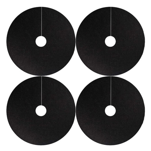 Tree Protection Mat, Tree Mulch Ring, Reusable Weed Barrier Mat, Black 82 cm, 4 Pcs Ref: 6843