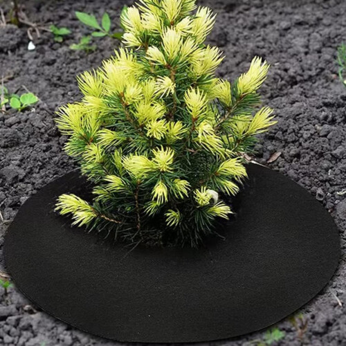 Tree Protection Mat, Tree Mulch Ring, Reusable Weed Barrier Mat, Black 82 cm, 4 Pcs Ref: 6843 1