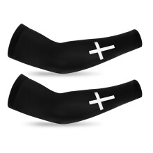 Arm Protector Breathable Cooling Arm Cover Silk Elbow Cover for Mountaineering Camping Picnic Outdoor Activities Black Ref: 4795