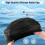 Swimming Cap, Silicone with Ear Protection, Large Black/White, 2 Pack 3
