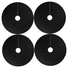 4pcs 28, 3 inch black nonwoven fabric tree ring mulch mats, biodegradable reusable root protection mat Ref: 5957