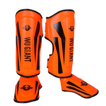 Muay Thai Shin Guards, Kickboxing, Unisex, ShockAbsorbing, Orange L Ref: 7806