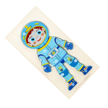 Wooden Puzzle for Toddlers Encourages Creativity and Motor Skills for Space Games