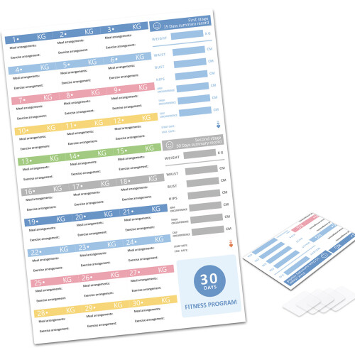 Workout Schedule Organizer Fitness Planner Waterproof-Model B
